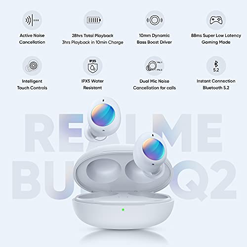 Realme Buds Air 2 Neo - Auriculares Inalámbricos Bluetooth-28 Horas de reproducción Total - oasismovil