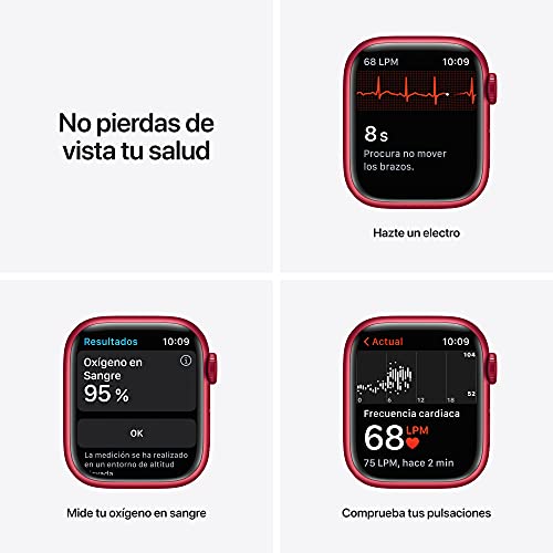 Apple Watch Series 7 (GPS + Cellular) - Red de 41 mm - Correa Deportiva (Product) Red - oasismovil