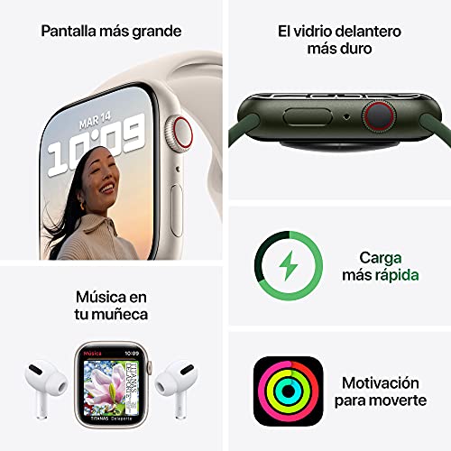 Apple Watch Series 7 (GPS + Cellular) - Red de 41 mm - Correa Deportiva (Product) Red - oasismovil